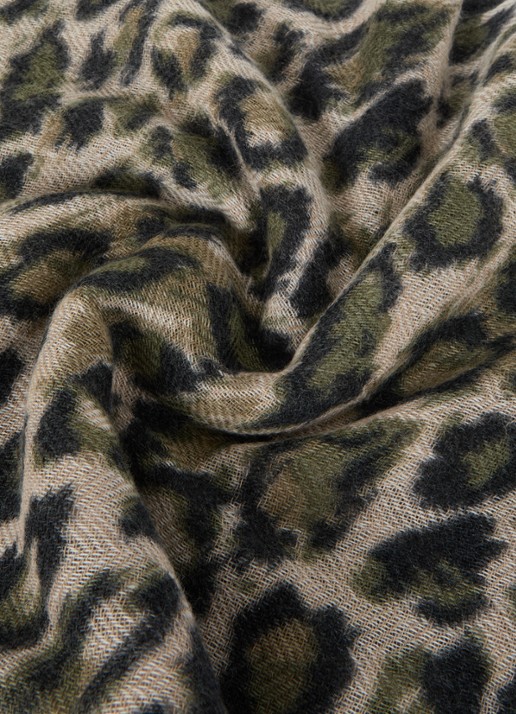 Gerard Darel Dany sjaal in kasjmierblend 185 x 75 cm - detail 3 donkergroen