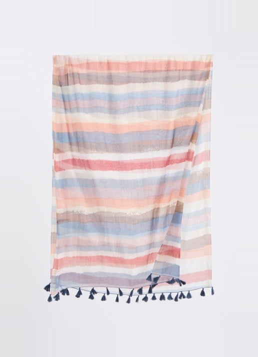 Gerard Darel Dinahe sjaal 70 x 180 cm  - detail 2 blauw