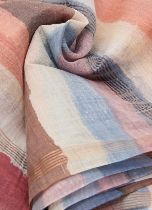 Gerard Darel Dinahe sjaal 70 x 180 cm  - detail 3 blauw