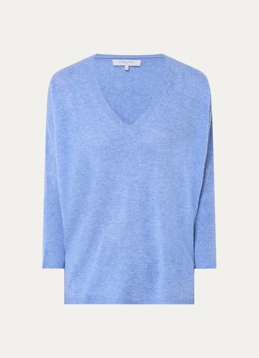 Gerard Darel Fijngebreide pullover van kasjmier - voorkant blauw