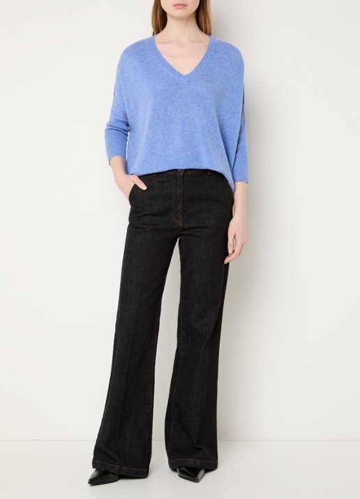 Gerard Darel Fijngebreide pullover van kasjmier - voorkant 2 blauw