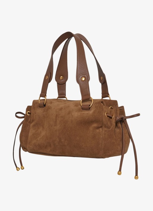 Gerard Darel Grace handtas van suéde - detail camel