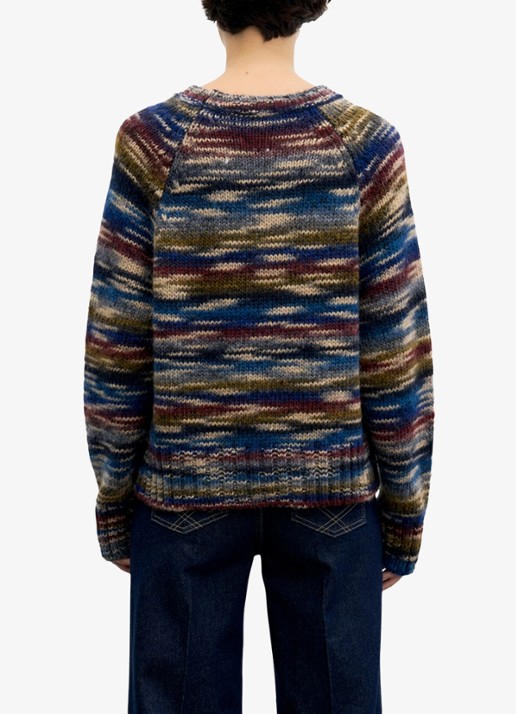 Gerard Darel Grofgebreide trui met ronde hals - achterkant 3 multicolor