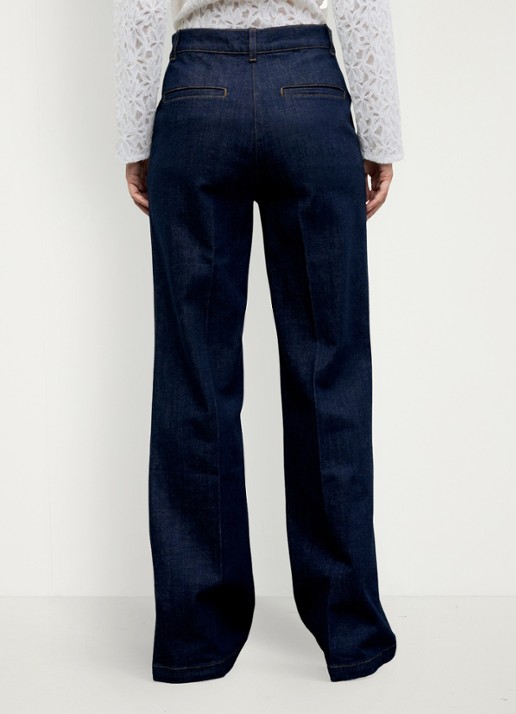 Gerard Darel Ivy high waist straight leg jeans - achterkant 3 donkerblauw