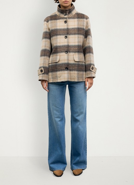 Gerard Darel Jack met ruitdessin - voorkant 2 zand