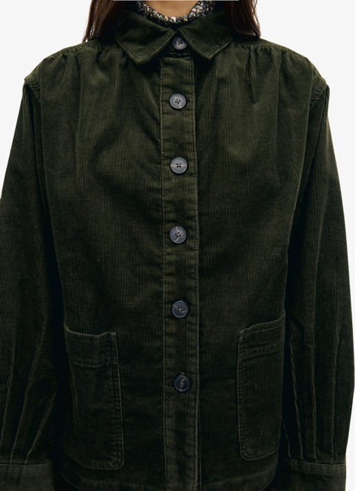 Gerard Darel Jena overshirt van corduroy  - detail 3 mosgroen