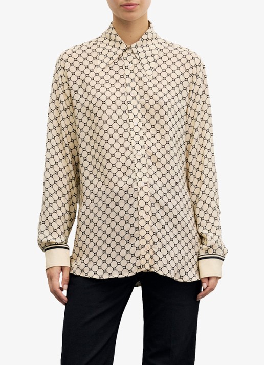 Gerard Darel Jimi blouse met monogram print