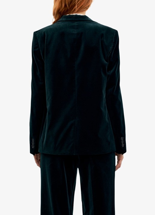 Gerard Darel Jyna blazer van fluweel met klepzakken - achterkant 5 groen