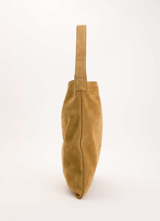 Gerard Darel Lady GD shopper van suède met logo - detail 2 camel