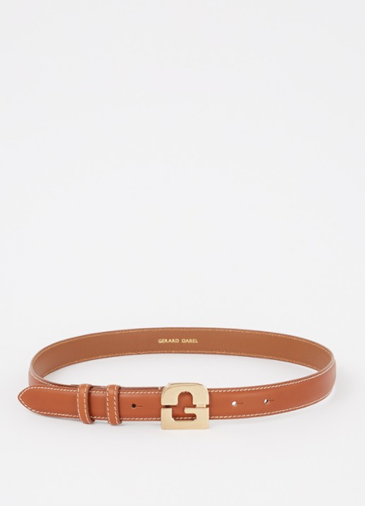 Gerard Darel Lauren riem van leer met logo  - voorkant 2 roestbruin