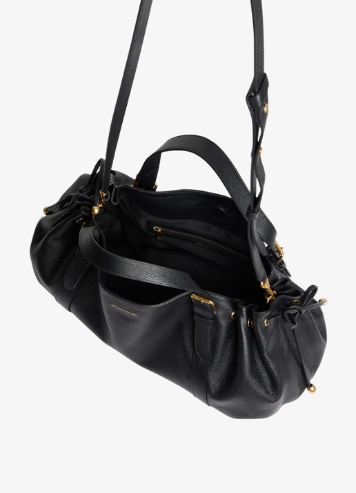 Gerard Darel LE 24H handtas van leer met afneembare schouderriem - detail 2 zwart