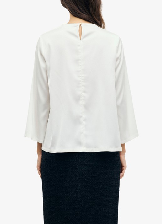 Gerard Darel Lilo top van satijn - achterkant 2 creme