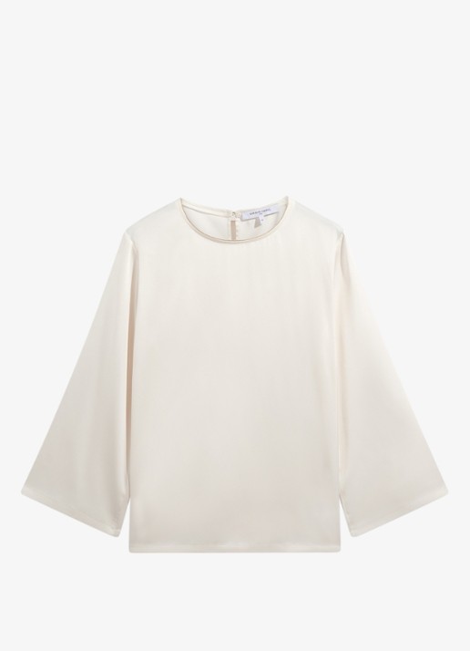 Gerard Darel Lilo top van satijn - voorkant 3 creme