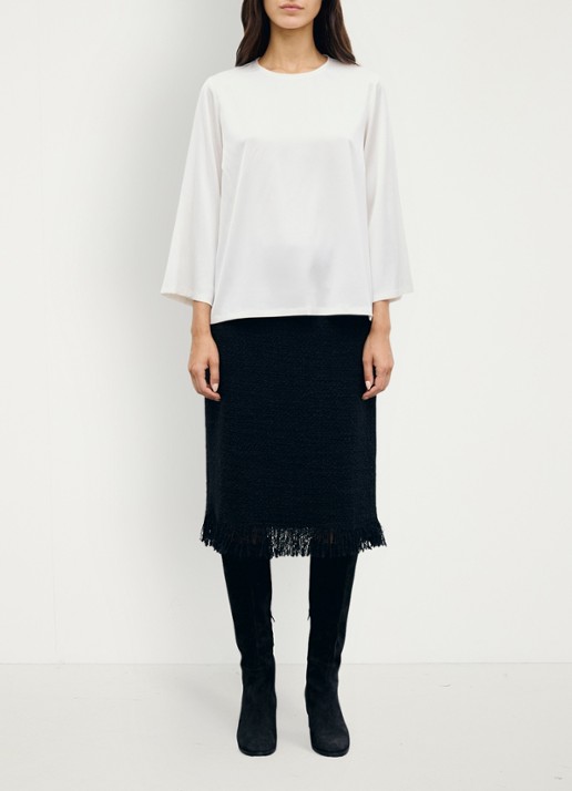 Gerard Darel Lilo top van satijn - voorkant 4 creme
