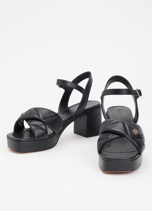 Gerard Darel Livia sandalette van leer met logo - detail 2 zwart