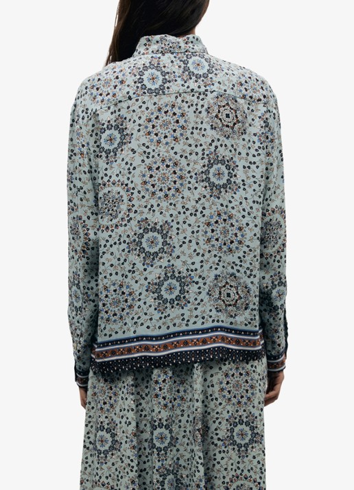 Gerard Darel Liz blouse met paisley dessin - achterkant 4 lichtblauw