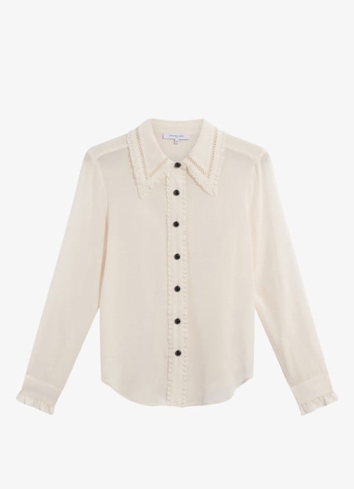 Gerard Darel Loren blouse van zijde met kant