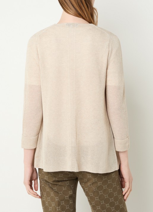 Gerard Darel Lorina grofgebreid openvallend vest - achterkant 4 beige