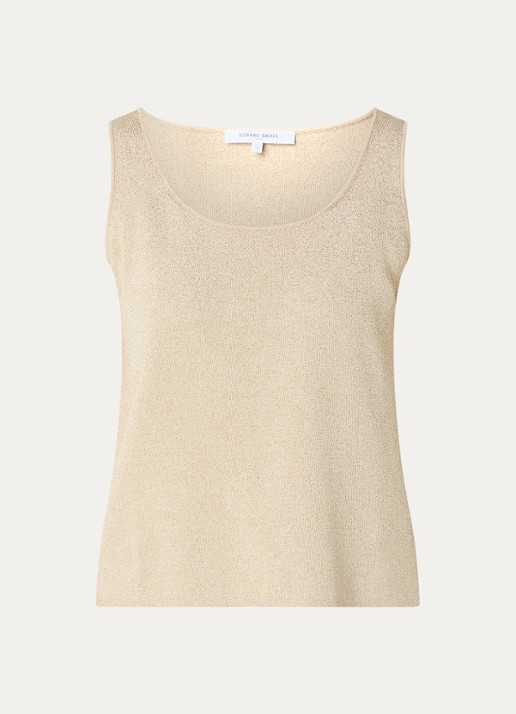 Gerard Darel Luana top met lurex - voorkant beige