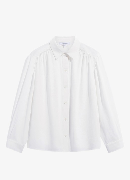 Gerard Darel Lyla blouse met streepprint - voorkant lichtblauw