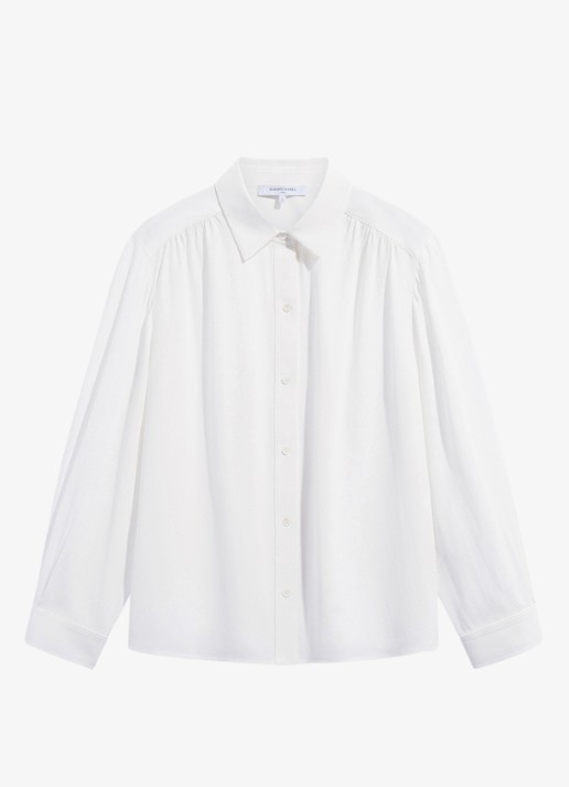 Gerard Darel Lyla blouse met streepprint - voorkant 3 lichtblauw