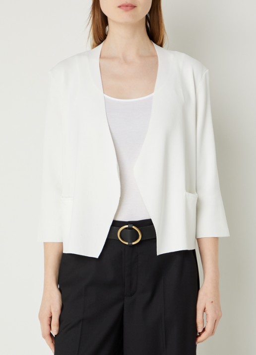 Gerard Darel Lynaya openvallend vest met steekzakken - detail 4 wit