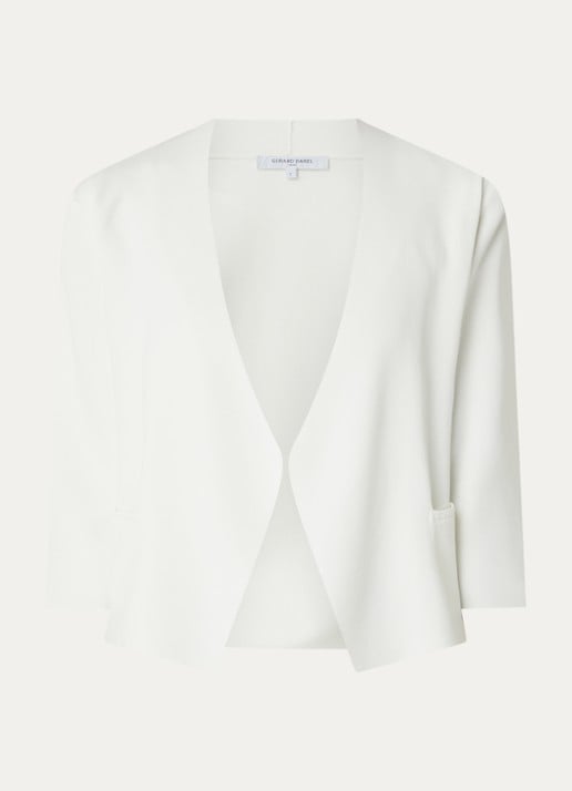 Gerard Darel Lynaya openvallend vest met steekzakken - voorkant 2 wit