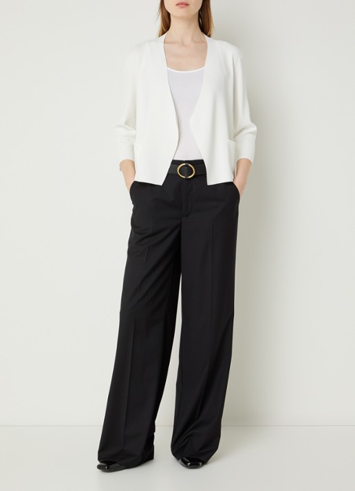 Gerard Darel Lynaya openvallend vest met steekzakken - voorkant 3 wit