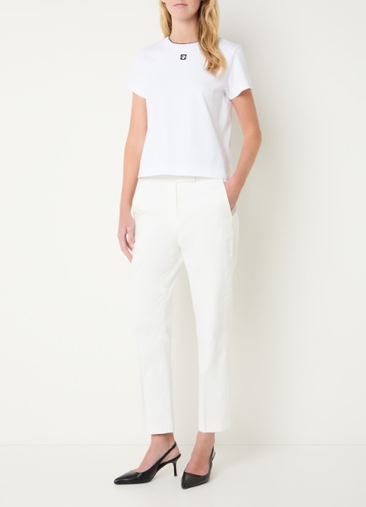 Gerard Darel Maiane T-shirt met logoborduring - voorkant 2 wit