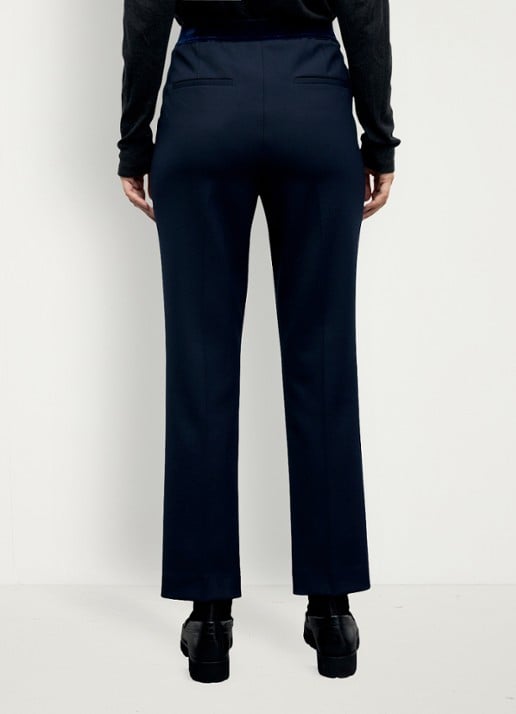 Gerard Darel May slim fit broek met elastische taille aan de achterkant - achterkant 3 donkerblauw