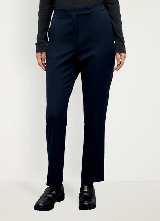 Gerard Darel May slim fit broek met elastische taille aan de achterkant - detail 5 donkerblauw