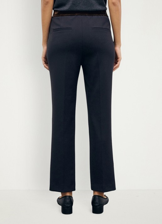 Gerard Darel May slim fit broek met elastische taille aan de achterkant - achterkant 3 zwart