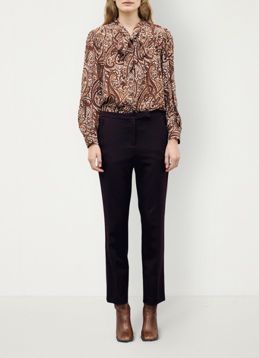Gerard Darel May slim fit broek met elastische taille aan de achterkant - voorkant 2 rood