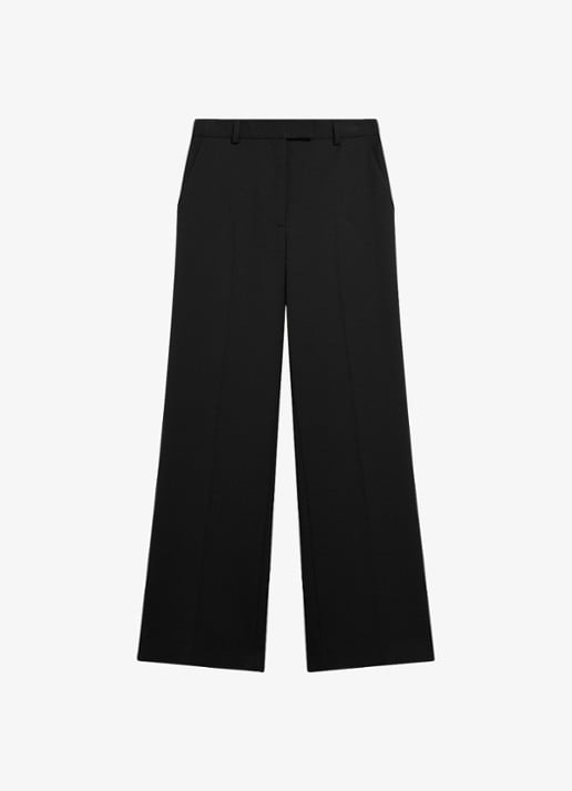 Gerard Darel Meg high waist straight leg pantalon - voorkant 5 zwart
