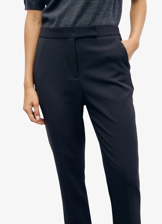 Gerard Darel Mei mid waist slim fit pantalon - detail zwart