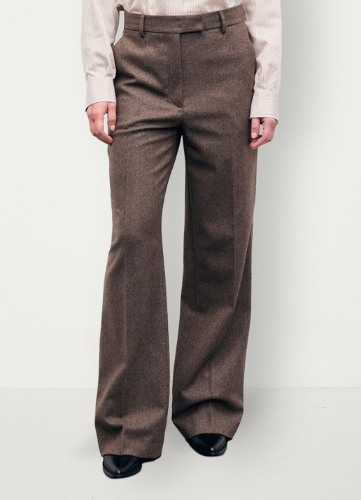 Gerard Darel Mia Wide herringbone suit pants