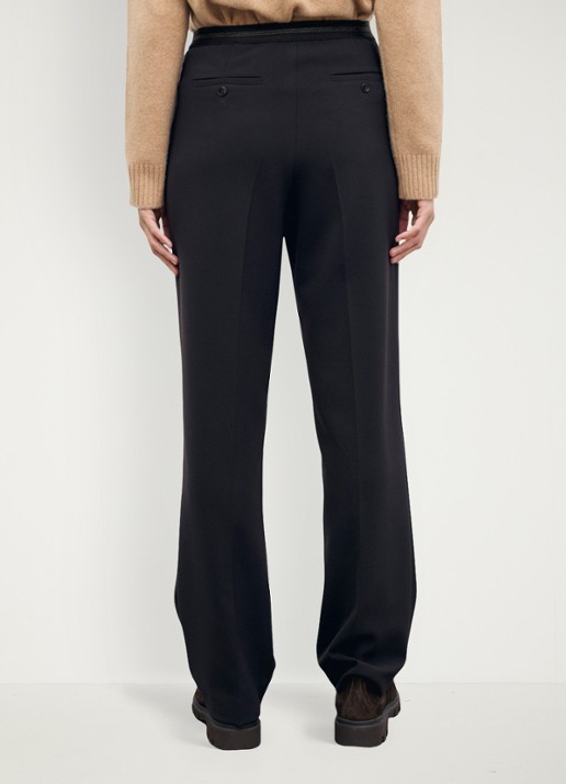 Gerard Darel Mili mid waist slim fit pantalon  - achterkant 5 donkerbruin