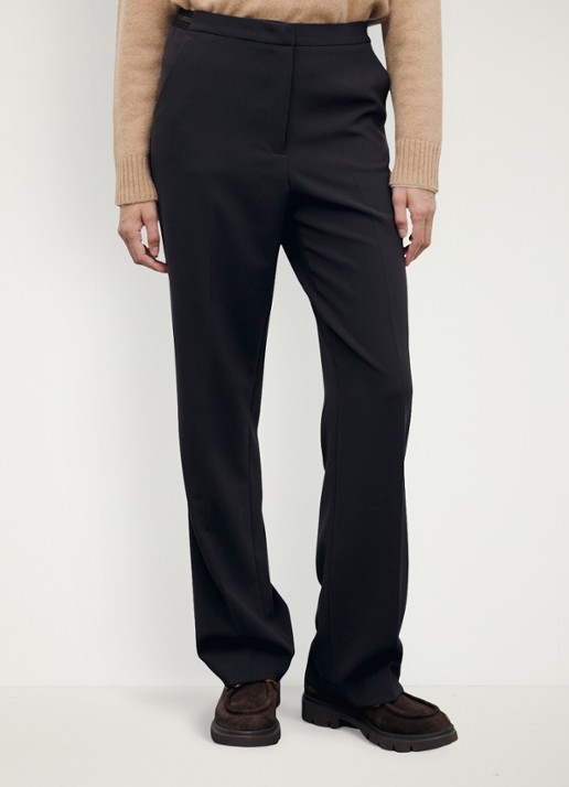 Gerard Darel Mili mid waist slim fit pantalon  - detail 3 donkerbruin