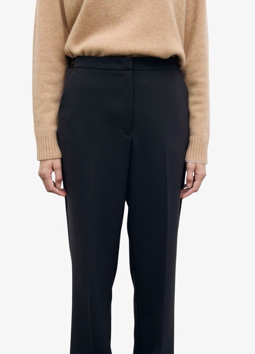 Gerard Darel Mili mid waist slim fit pantalon  - detail 4 donkerbruin