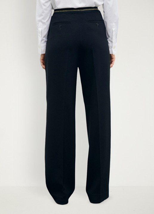Gerard Darel Mili mid waist slim fit pantalon  - achterkant 5 zwart
