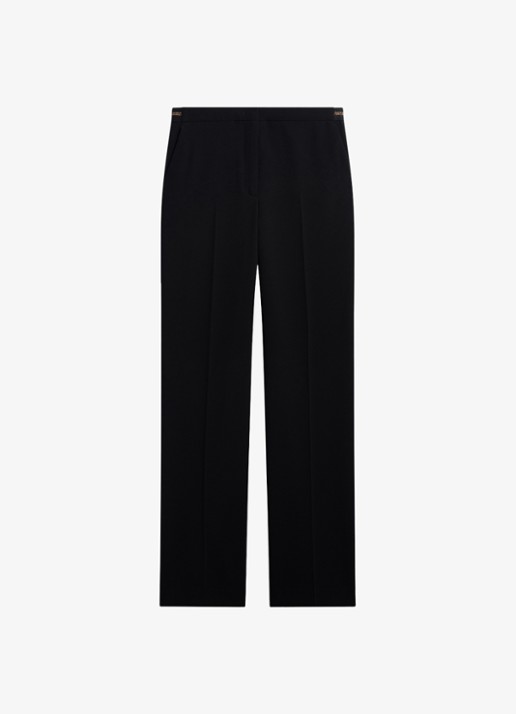 Gerard Darel Mili mid waist slim fit pantalon  - voorkant zwart