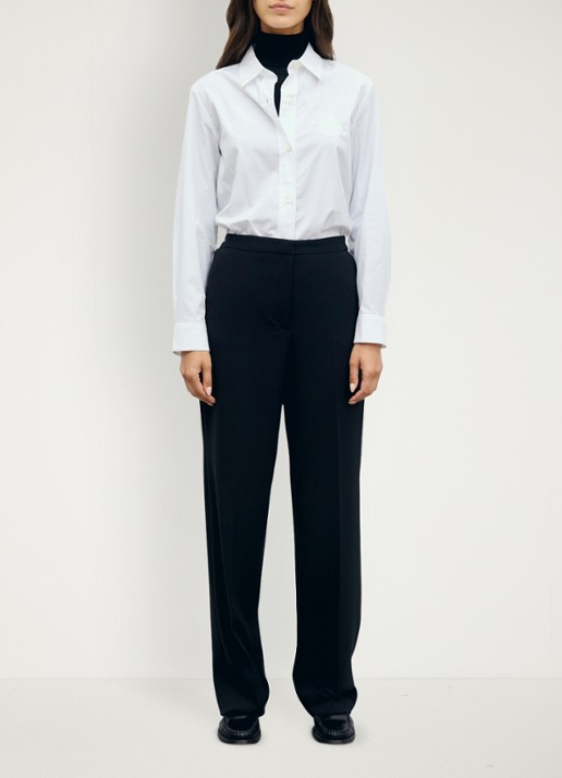 Gerard Darel Mili mid waist slim fit pantalon  - voorkant 2 zwart