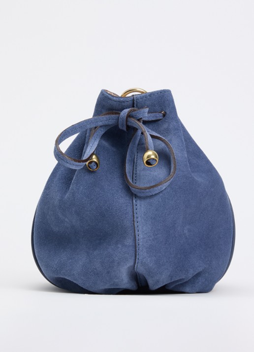 Gerard Darel Mini Dany schoudertas van suéde  - detail 3 blauwgrijs