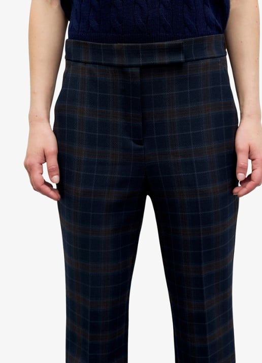 Gerard Darel Misa pantalon in wolblend met ruit dessin