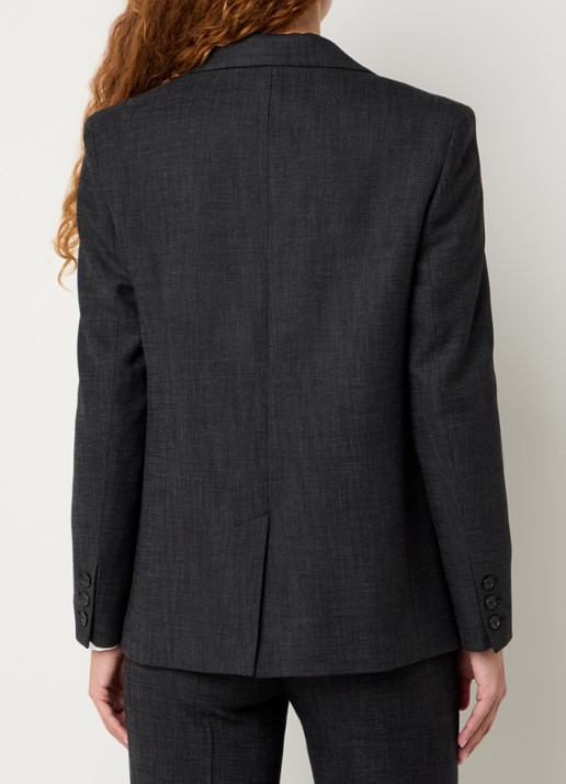 Gerard Darel Nael blazer met schoudervulling en klepzakken - achterkant 2 antraciet
