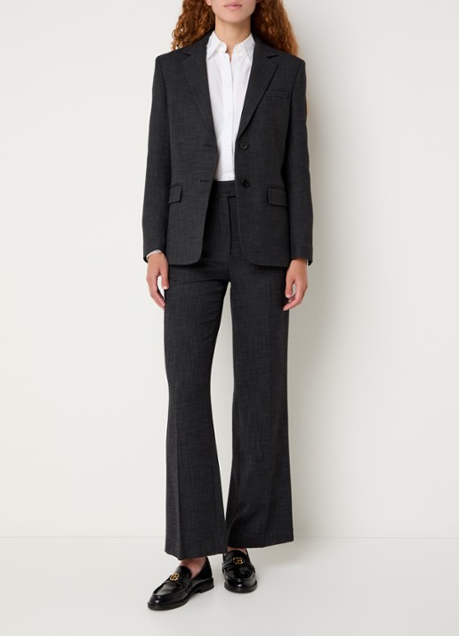 Gerard Darel Nael blazer met schoudervulling en klepzakken - voorkant 4 antraciet