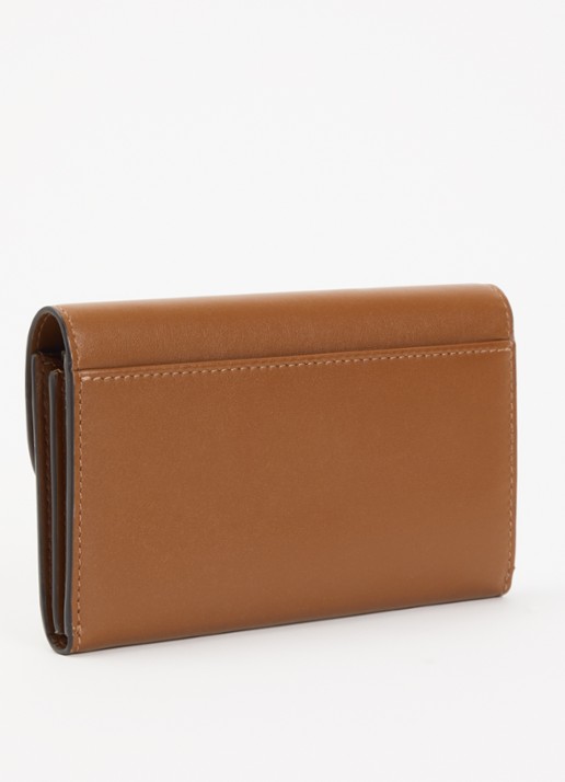 Gerard Darel Portemonnee van leer met logo - achterkant cognac