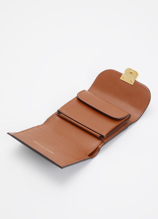 Gerard Darel Portemonnee van leer - detail 2 donkerbruin