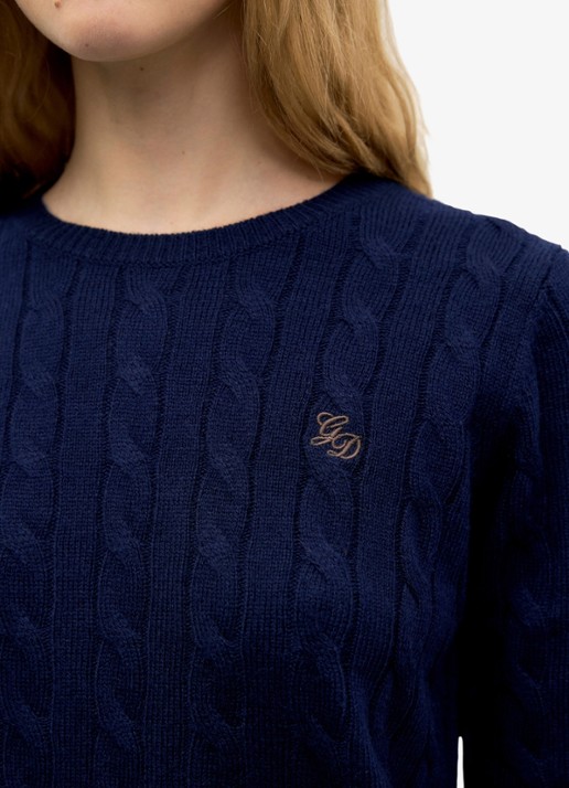 Gerard Darel Raisa kabeltrui in kasjmierblend met borduring
