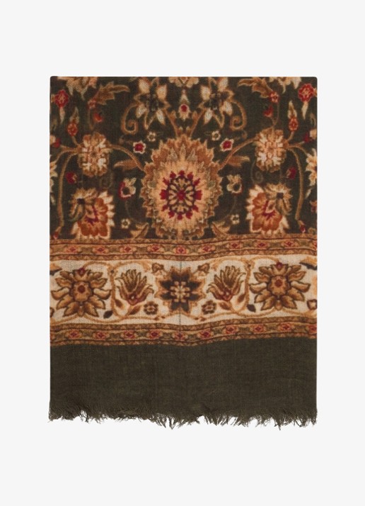 Gerard Darel Sandy sjaal in wolblend met bloemenprint